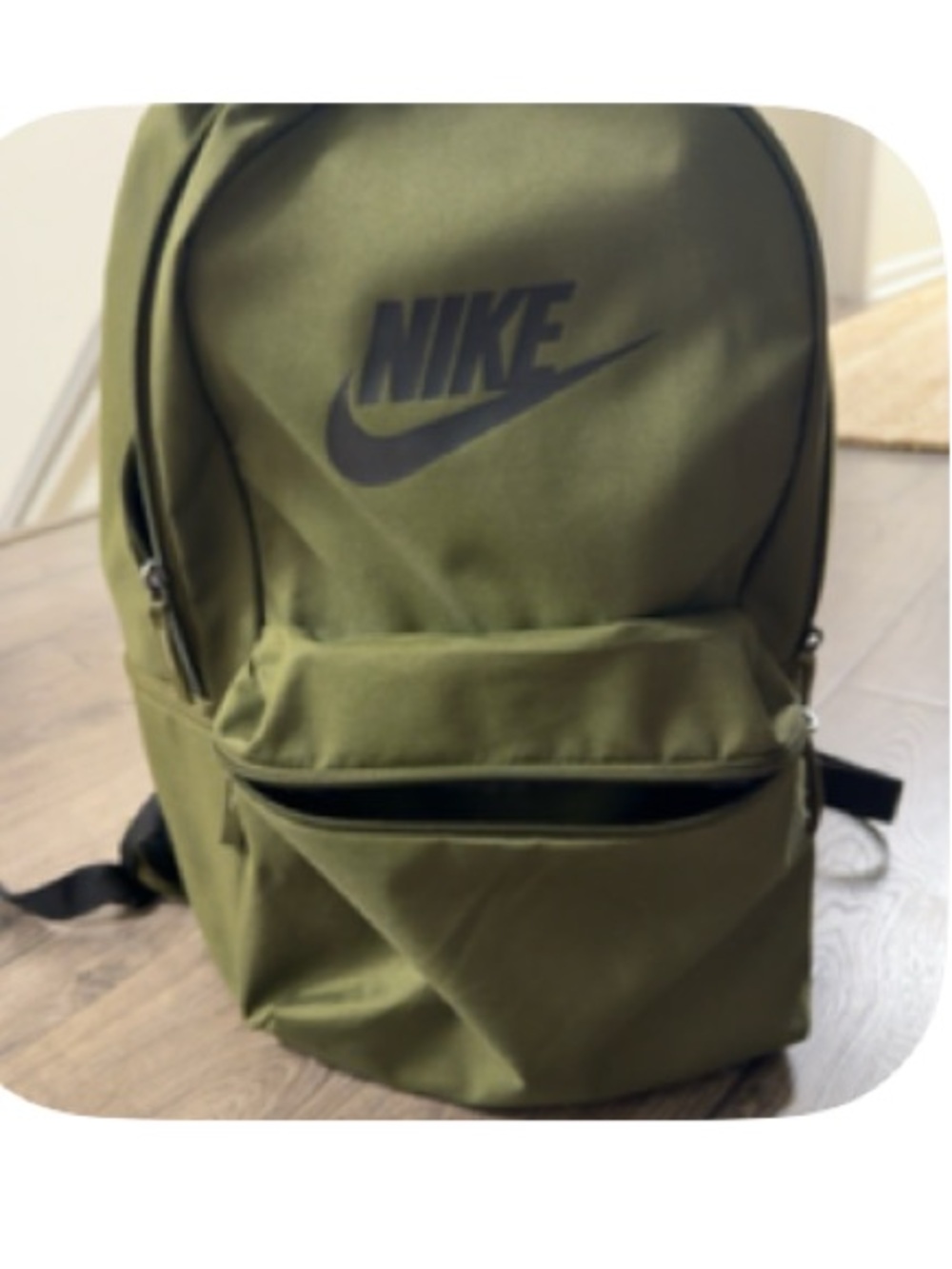 Nike Olive Green Backpack School Laptop Travel Book Bag Unisex
